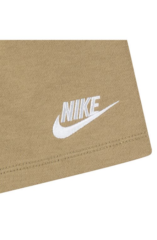 Nike Club Express Graphic T-shirt & Shorts Set In Parachute Beige
