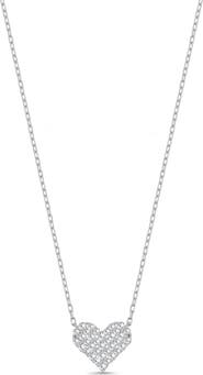 Bony Levy Liora 18K White Gold Pavé Diamond Heart Pendant Necklace