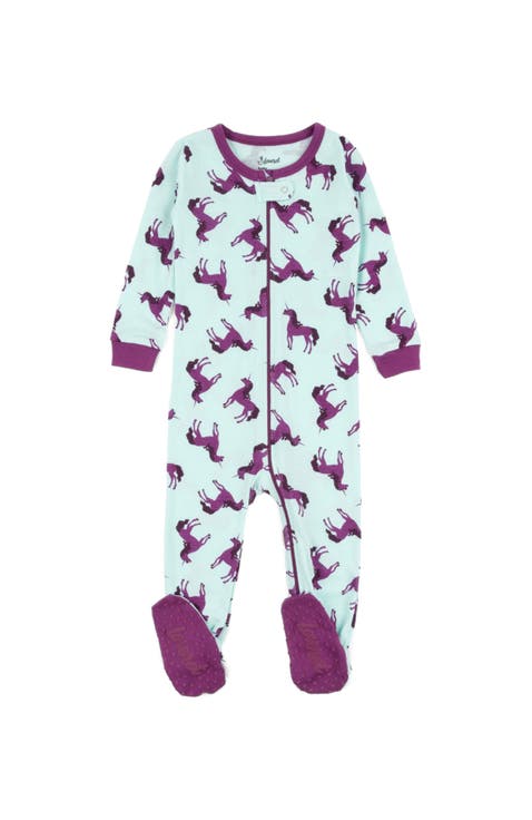 Kids Footed Cotton Matching Family Pajamas, Whimsy & Fantasy Prints (Toddler, Little Kid & Big Kid)