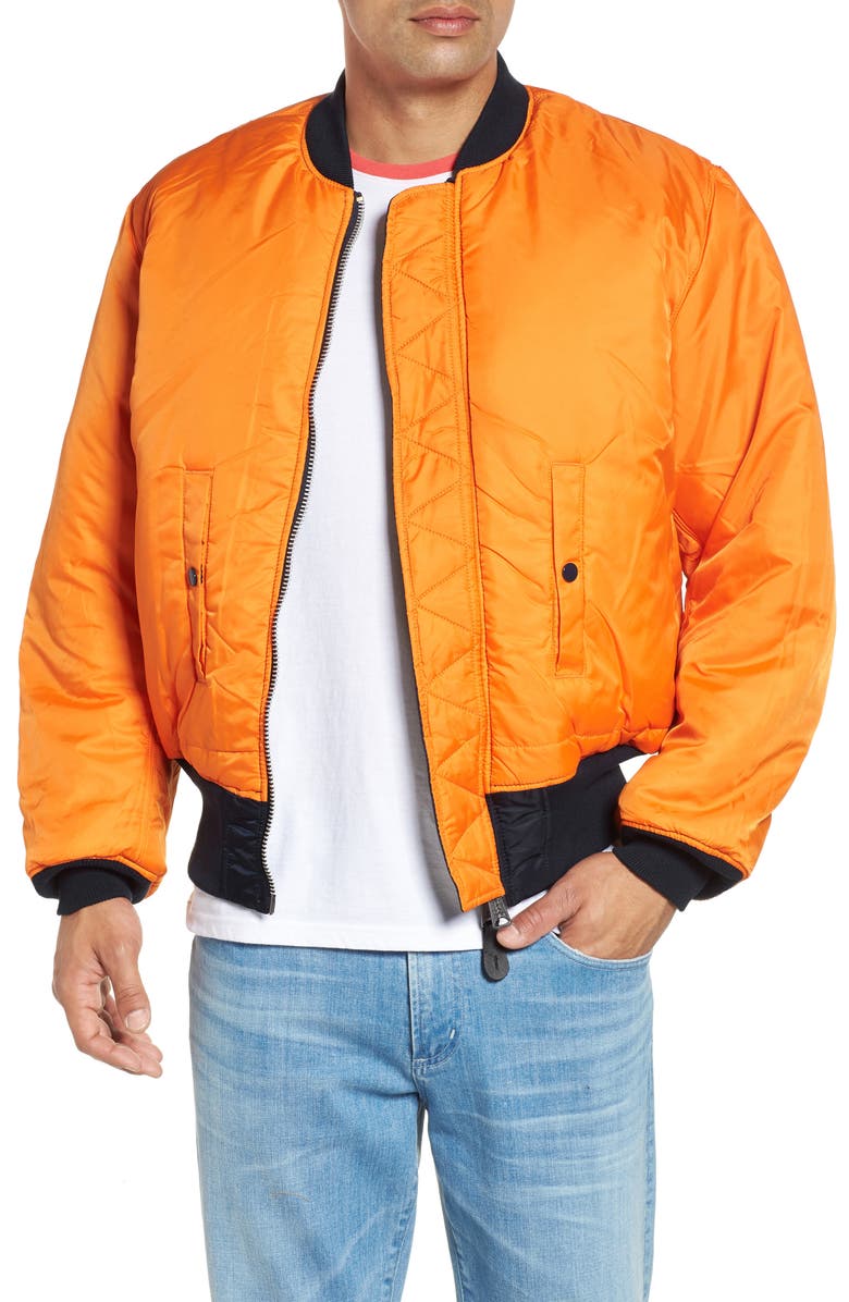 Alpha Industries MA-1 Reversible Bomber Jacket, Alternate, color, Replica Blue