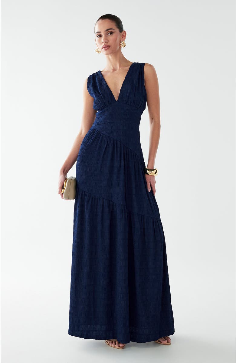 BWLDR Laney Maxi Dress, Alternate, color, Navy Blue