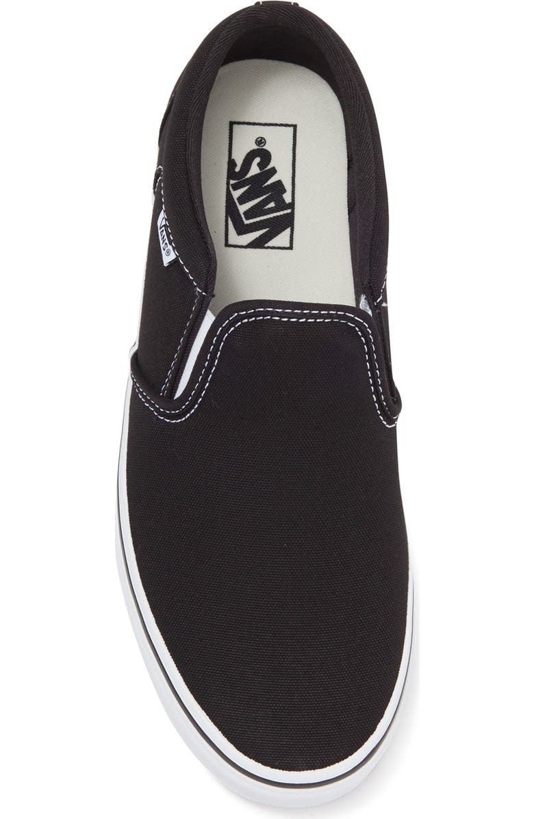 Vans Asher Sneaker, Alternate, color, (Canvas) Black White
