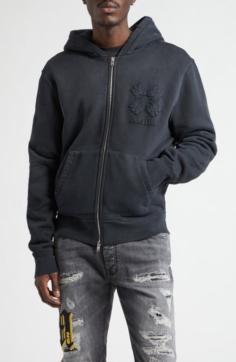 MA Quad Appliqué Cotton Zip-Up Hoodie