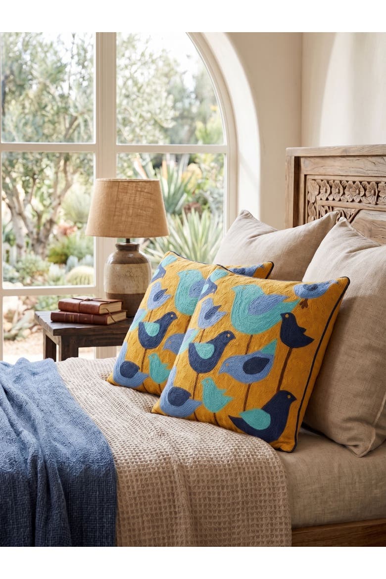 Aloha Throw Pillow Cover, Alternate, color, Blue