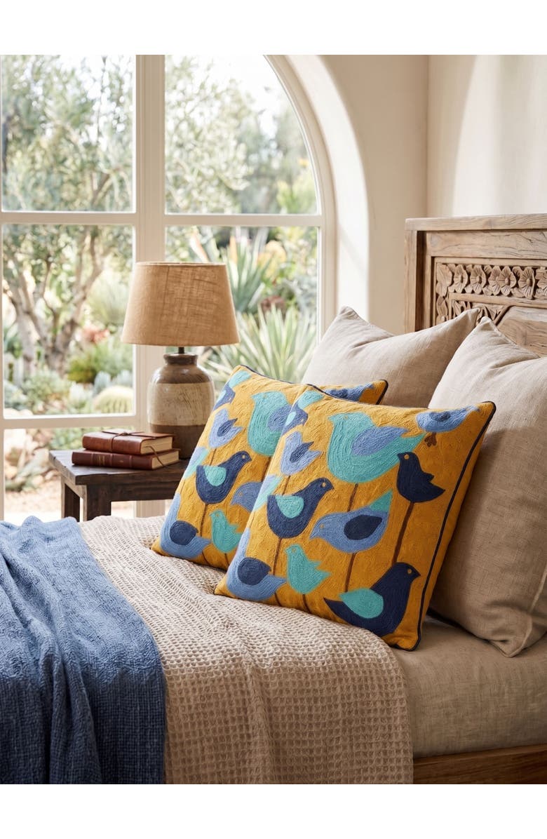 GAURI KOHLI Aloha Throw Pillow Cover, Alternate, color, Blue