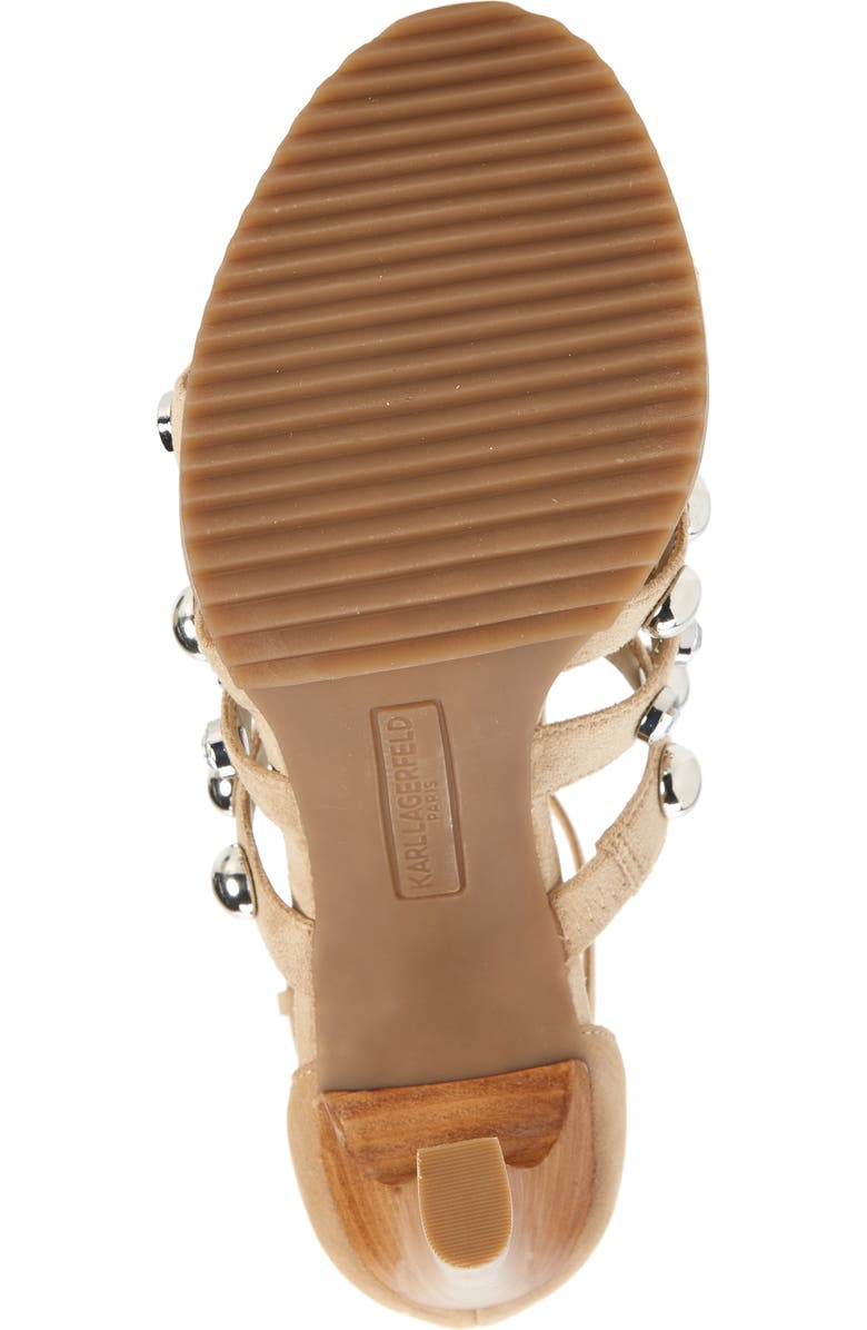 KARL LAGERFELD PARIS Brexton Studded T-Strap Sandal, Alternate, color,