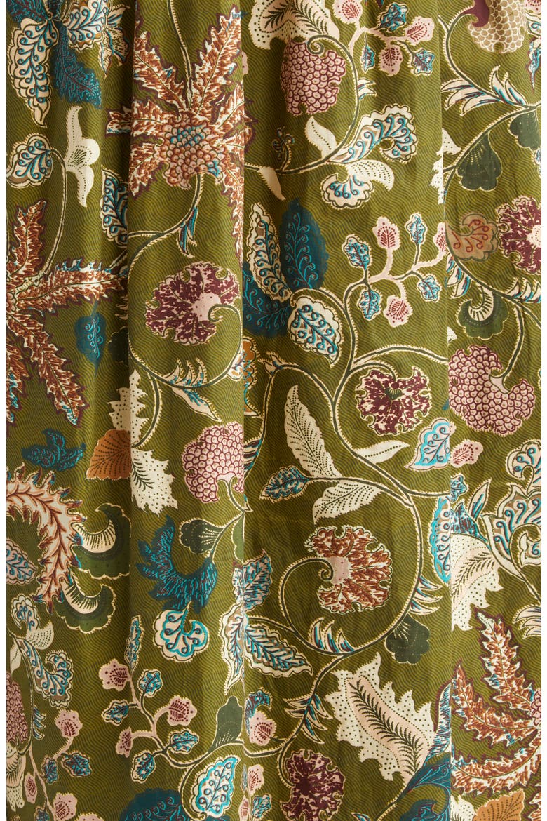 Paisley Floral Cotton Midi Dress, Alternate, color, LICHEN