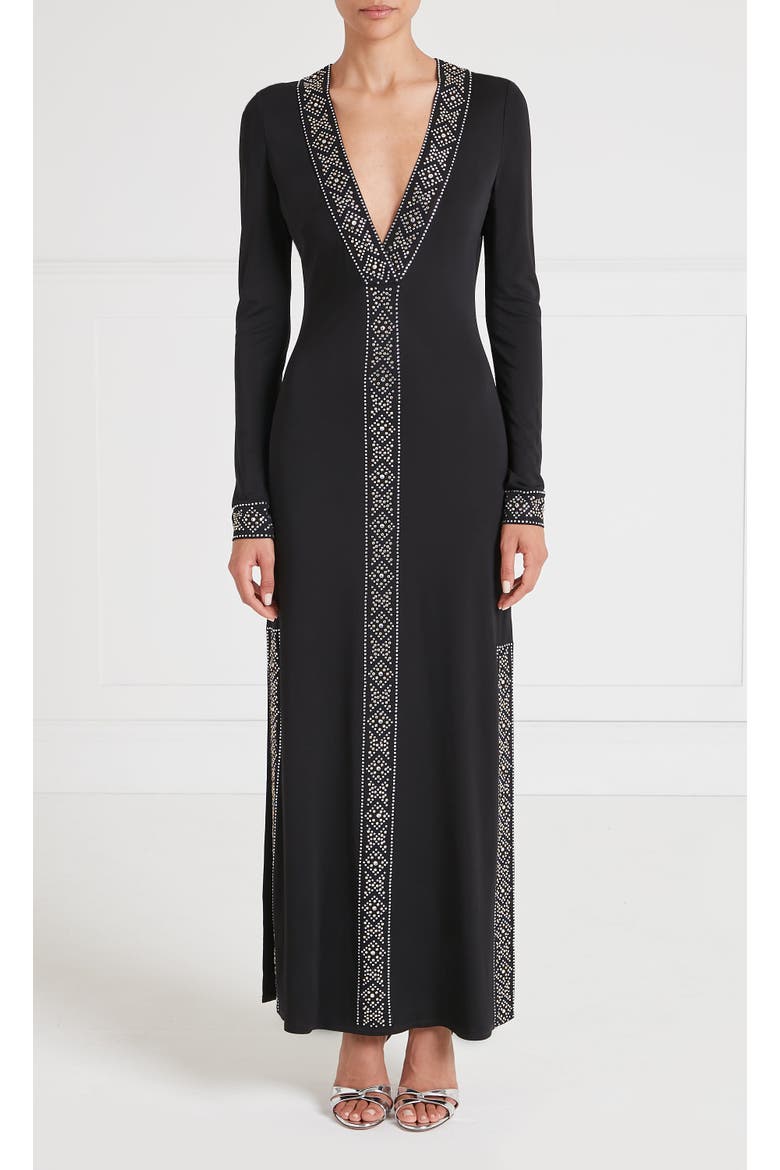 Gallantry V-Neck Dress, Main, color, Black
