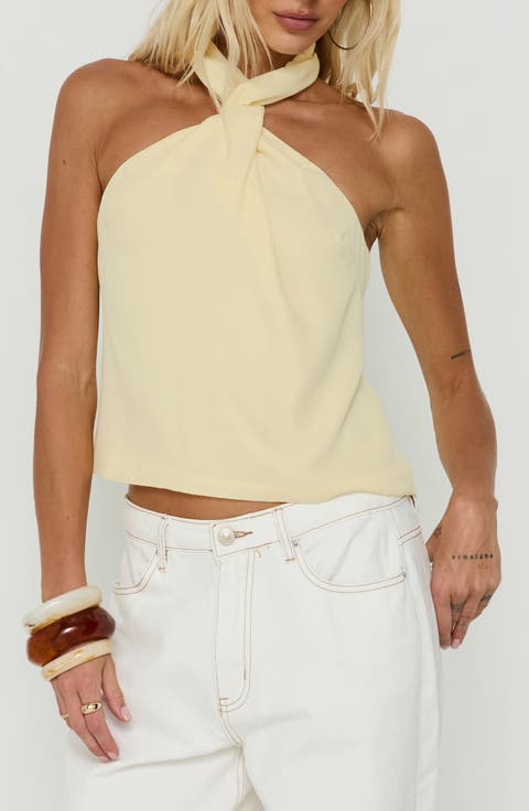 Adalynne Twist Front Chiffon Top