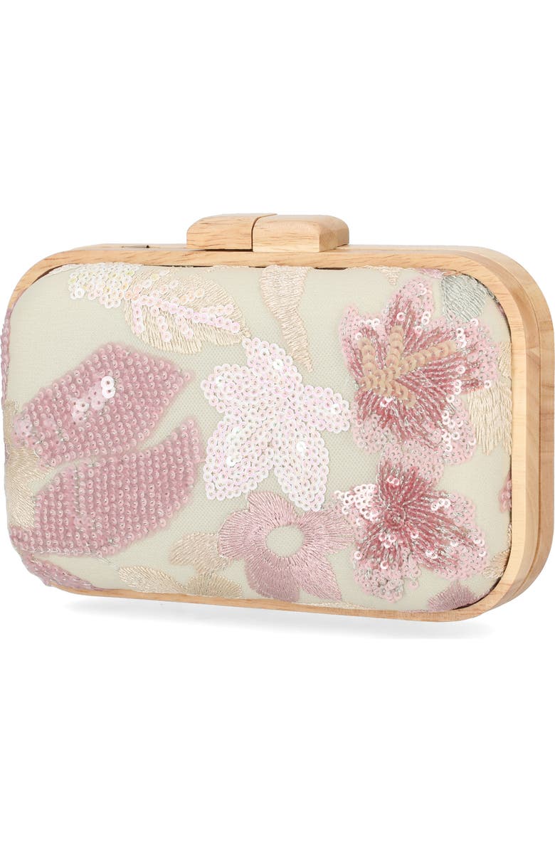 Jessica McClintock Noralee Embroidered Minaudère, Alternate, color, Blush