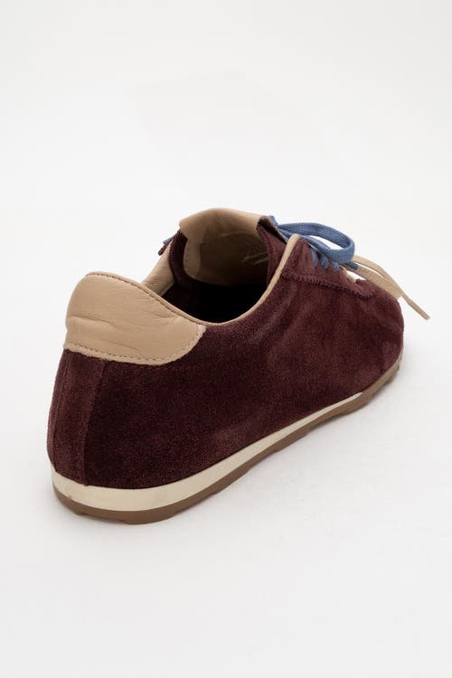 Forever & Always Shoes Crea Leather Sneakers In Burgundy Leather