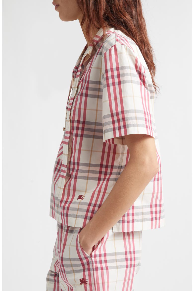 Olea Plaid Cotton Pullover Shirt, Alternate, color, AUBERGINE PURPLE IP CK