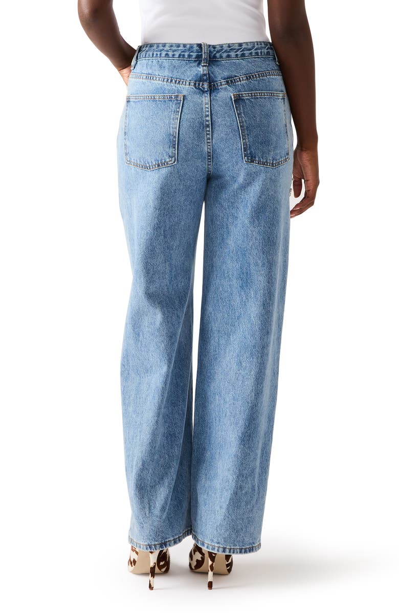 Steve Madden Taylor High Waist Rhinestone Cutout Detail Jeans, Alternate, color, Doha Wash