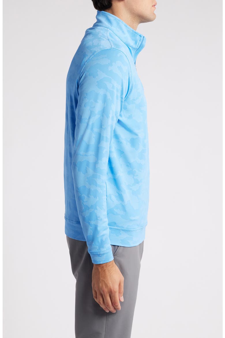 Perth Camo Performance Quarter Zip Pullover, Alternate, color, LIBERTY BLUE