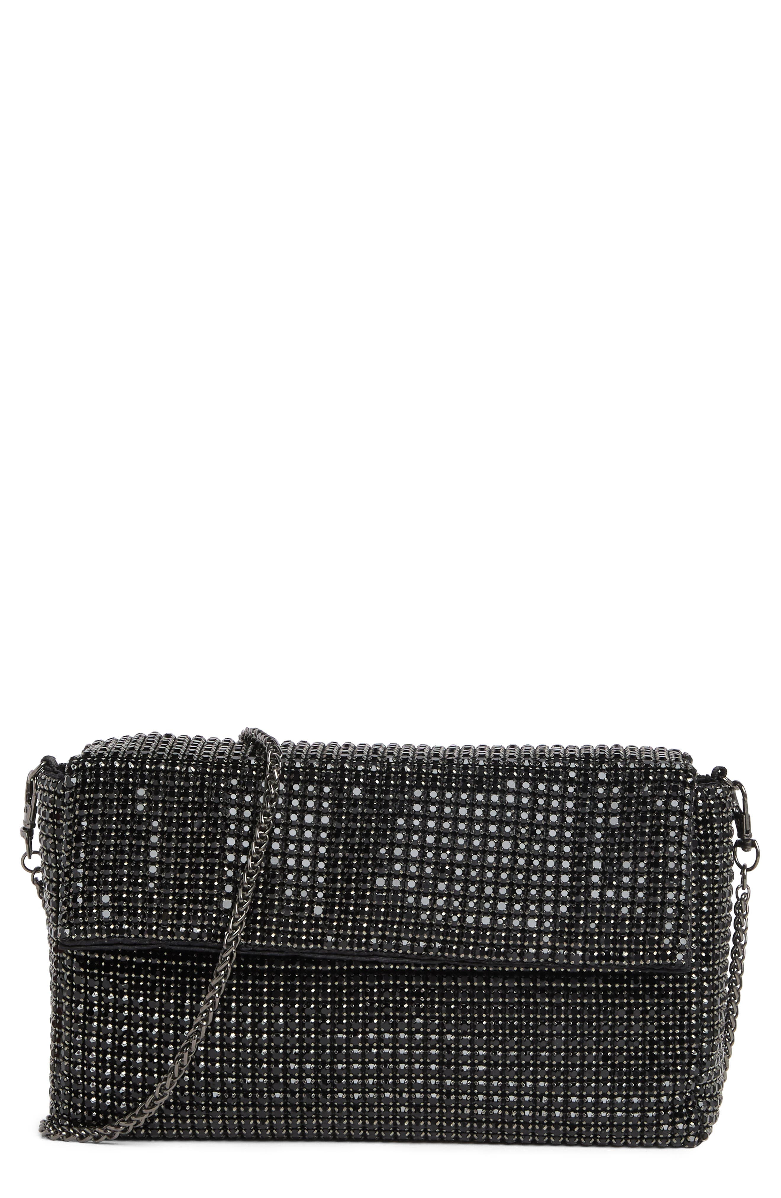 URBAN EXPRESSIONS HANDBAGS Rhinestone Mini Crossbody Bag, Main, color, 