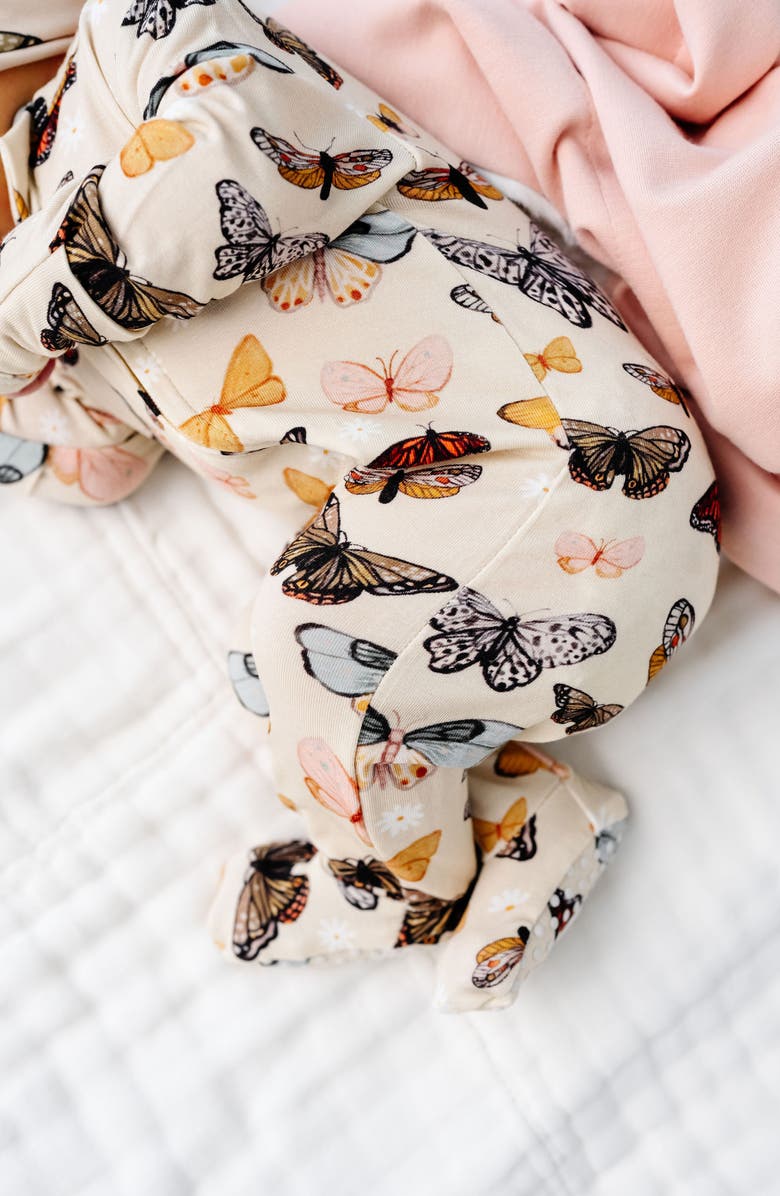 Lou Lou and Company Print Zip Footie, Alternate, color, Amelia