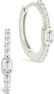 Sterling Forever Cubic Zirconia Hoop Earrings