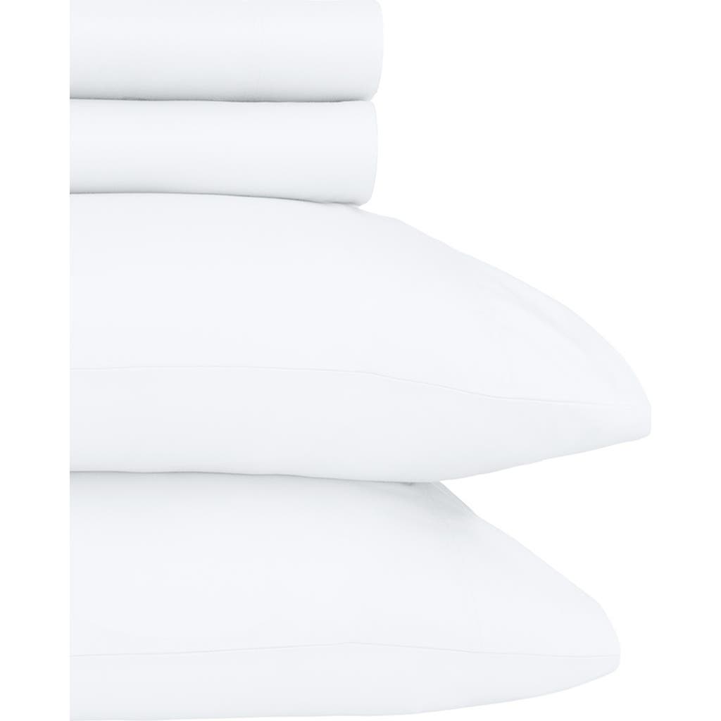 California Design Den Signature Comfort 100% Egyptian Cotton Soft Sateen Sheet Set In White