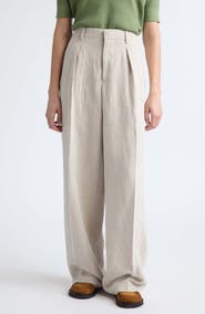 JW Anderson Linen & Nylon Straight Leg Pants