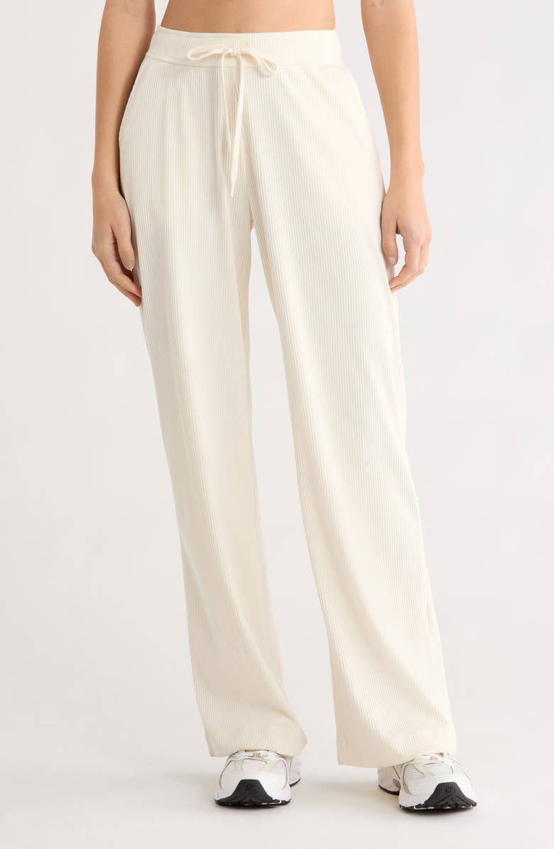 Beyond Yoga Breathe Easy Corduroy Drawstring Waist Pants, Main, color, Dove