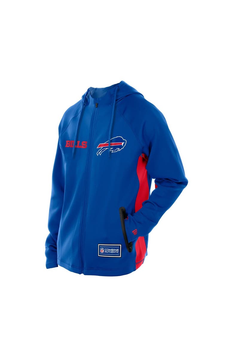 New Era Men's New Era Royal Buffalo Bills Combine Authentic Raglan Scuba Full-Zip Hoodie, Alternate, color,