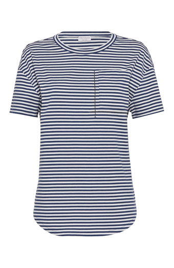 Tシャツ・カットソー BRUNELLO CUCINELLI MONILI COLLAR ROUND NECK TEE SHIRT Brunello Cucinelli T-shirt with monili | Nordstrom