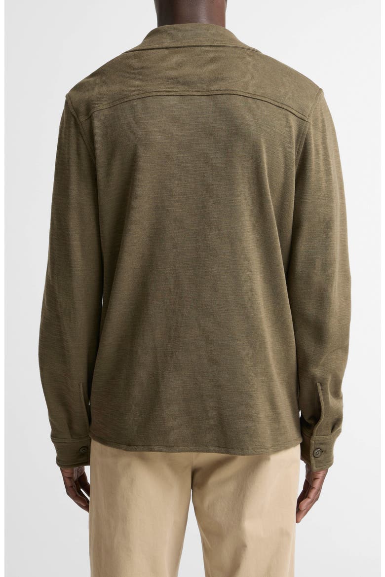 Double Slub Shirt Jacket, Alternate, color, MOSS