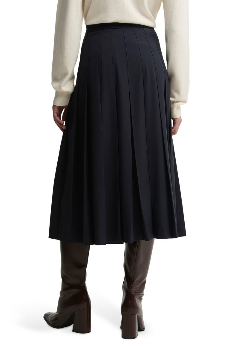 Delilah Midi Skirt, Alternate, color, DARK NAVY