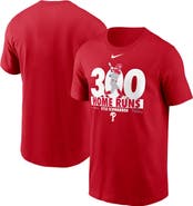 Nike Men's Nike Kyle Schwarber Red Philadelphia Phillies 300 Home Runs Graphic T-Shirt