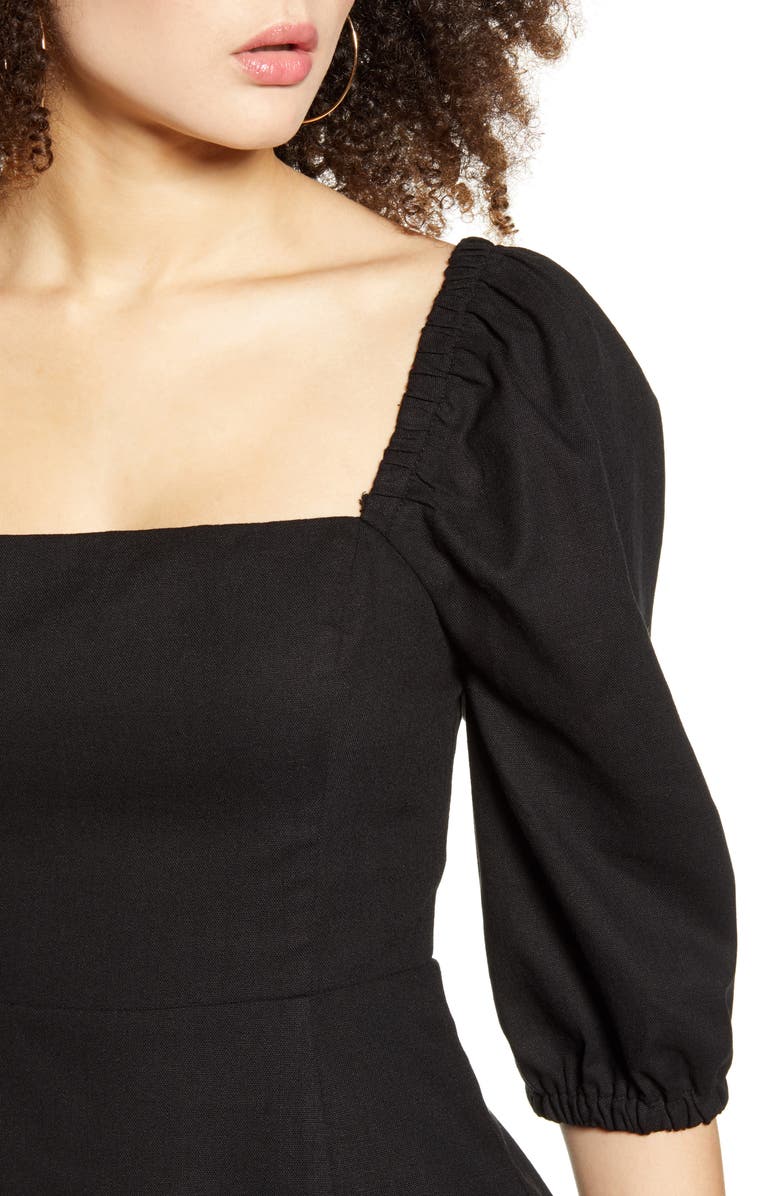 All in Favor Square Neck Minidress, Alternate, color, 