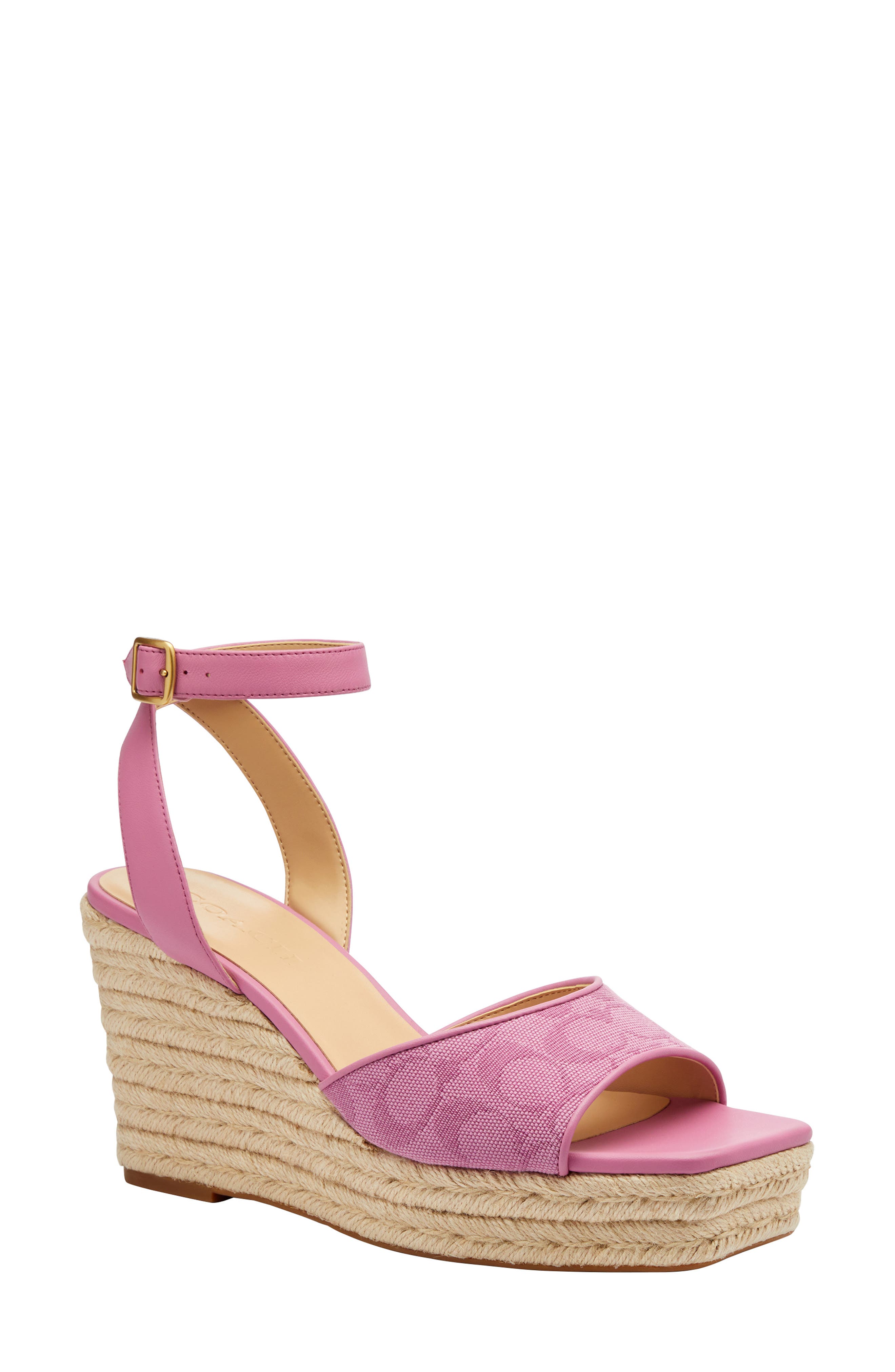 COACH Signature C Platform Wedge Sandal, Main, color, 