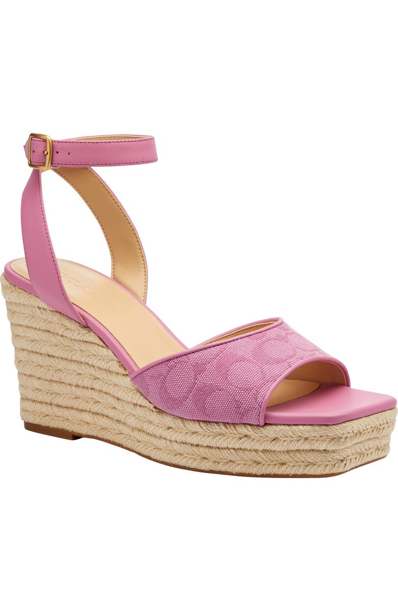 COACH Signature C Platform Wedge Sandal, Main, color,