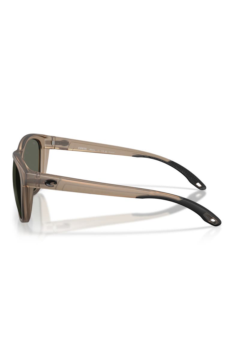 Aleta 54mm Polarized Round Sunglasses, Alternate, color, MATTE BROWN SMOKE / GRAY 580G