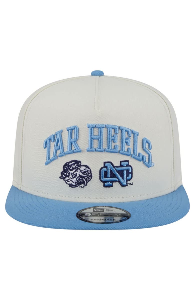 New Era Men's New Era White North Carolina Tar Heels Collegiate 9FIFTY A-Frame Snapback Hat, Alternate, color, 