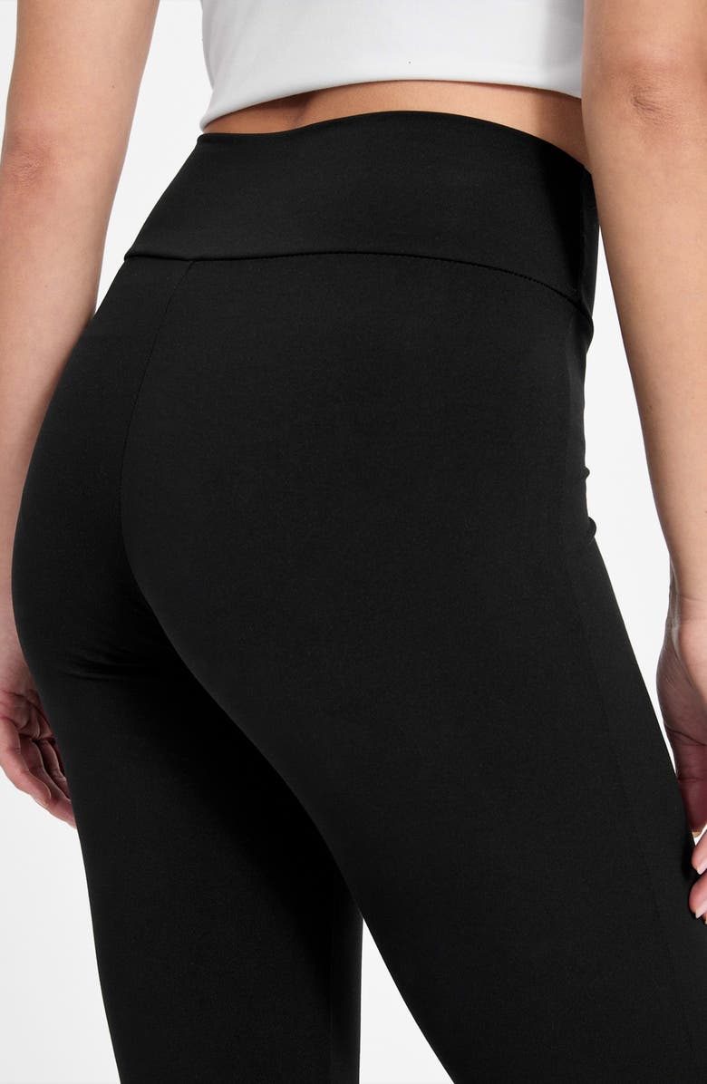 GUESS Margot High Waist Flare Leggings, Alternate, color, Jet Black