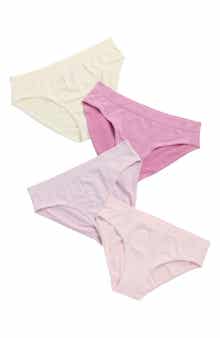 Laura Ashley Kids' Assorted 4-Pack Bikini Briefs