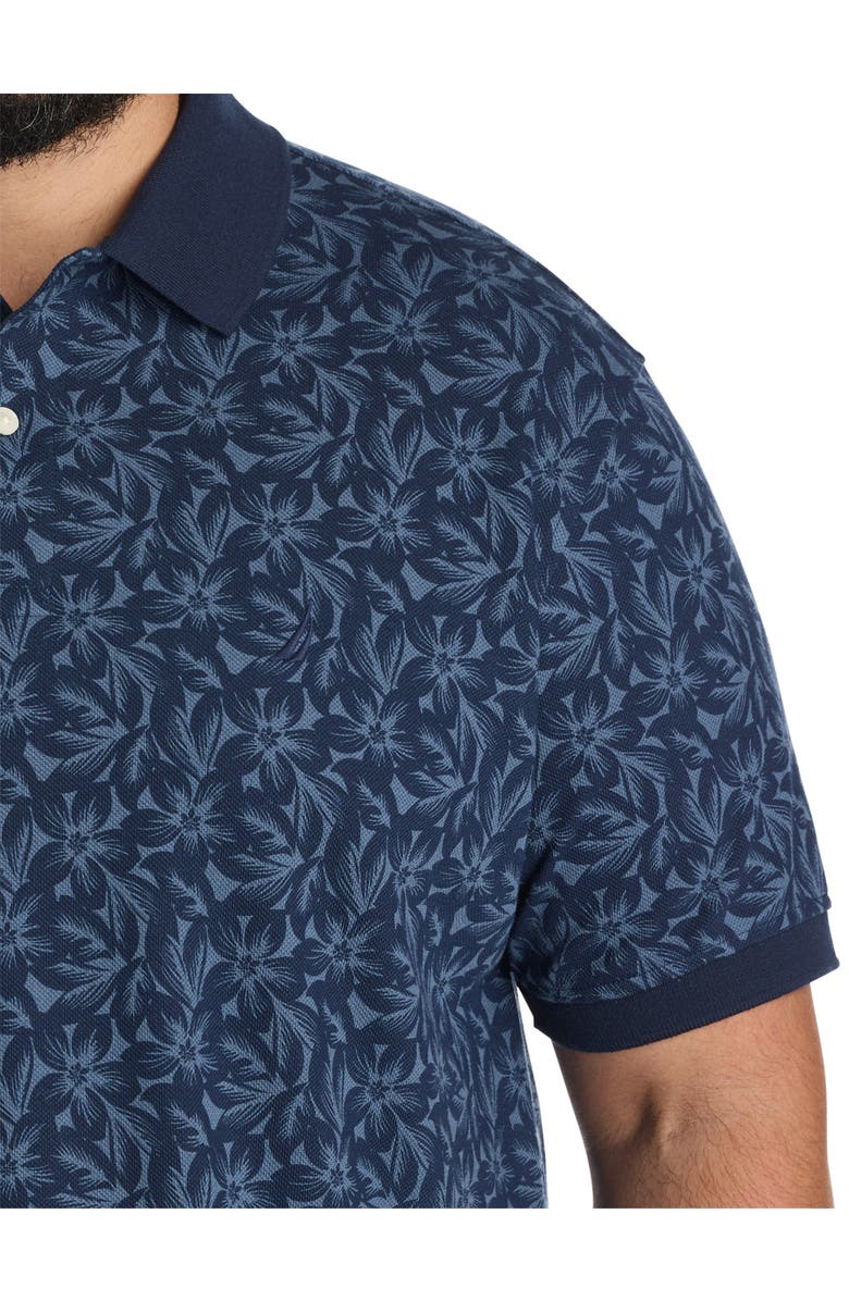 Nautica Big & Tall Floral Polo Shirt, Alternate, color, Navy Seas