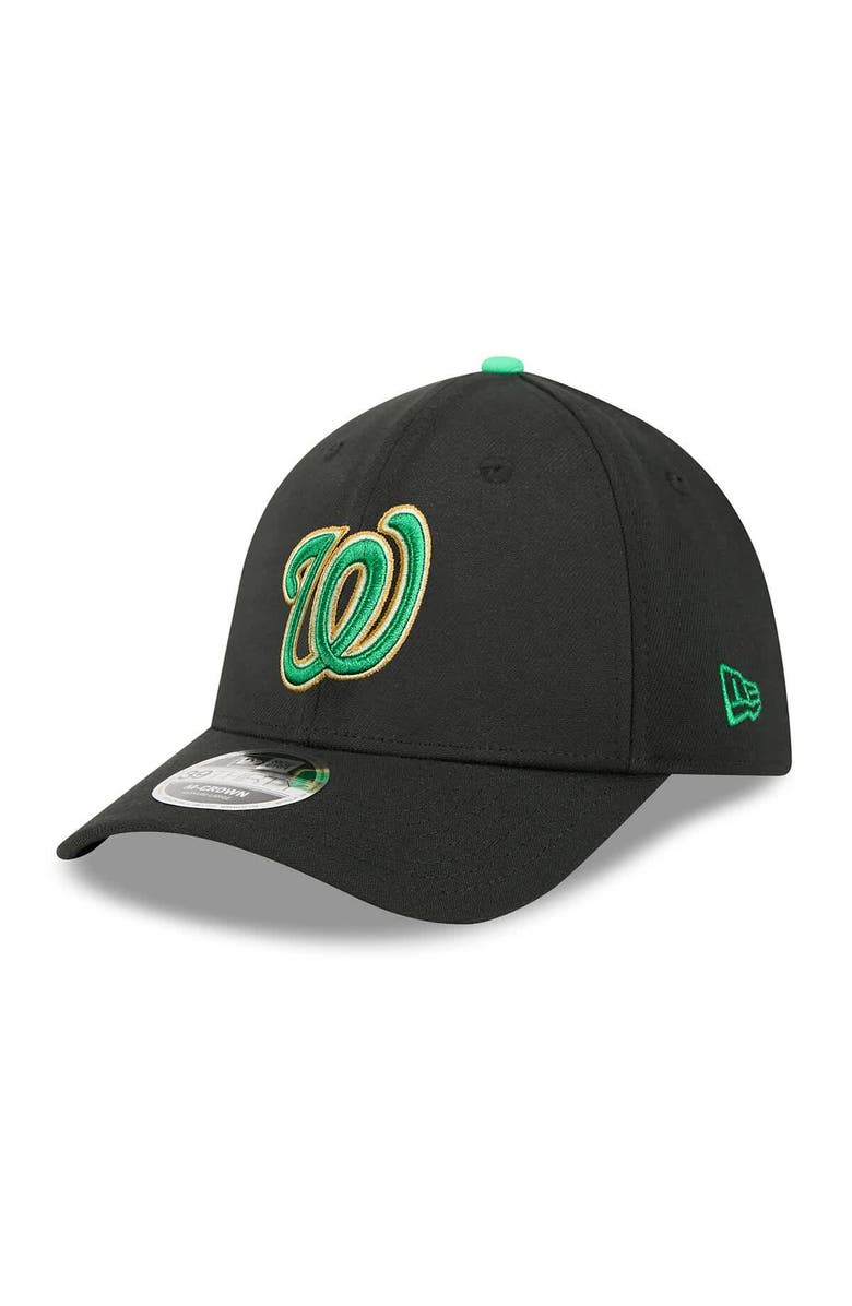 New Era Men's New Era  Black Washington Nationals 2026 St. Patrick's Day 39THIRTY Flex Hat, Main, color, Black