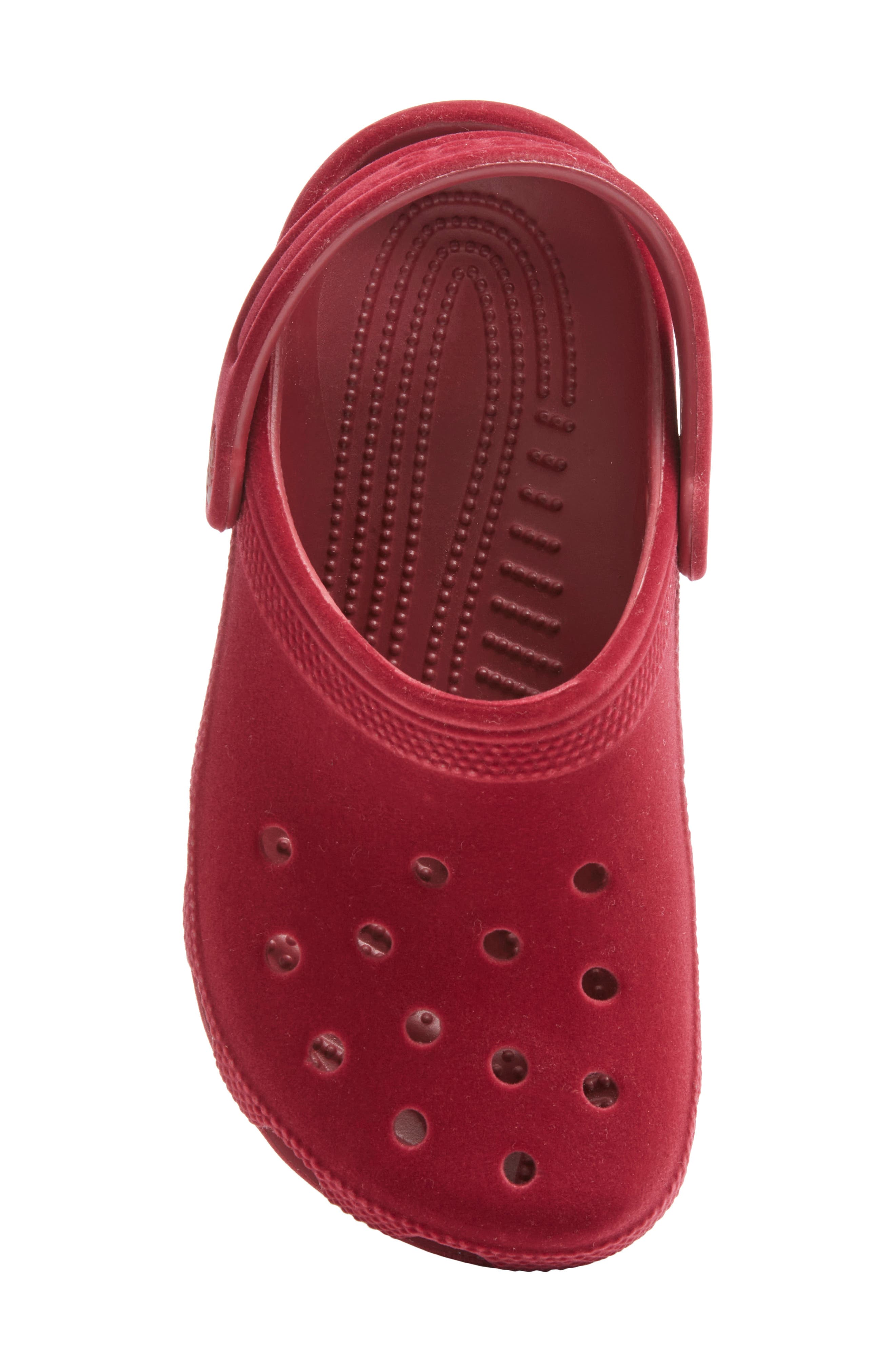 CROCS Kids' Classic Velvet Clog, Alternate, color, Beetroot