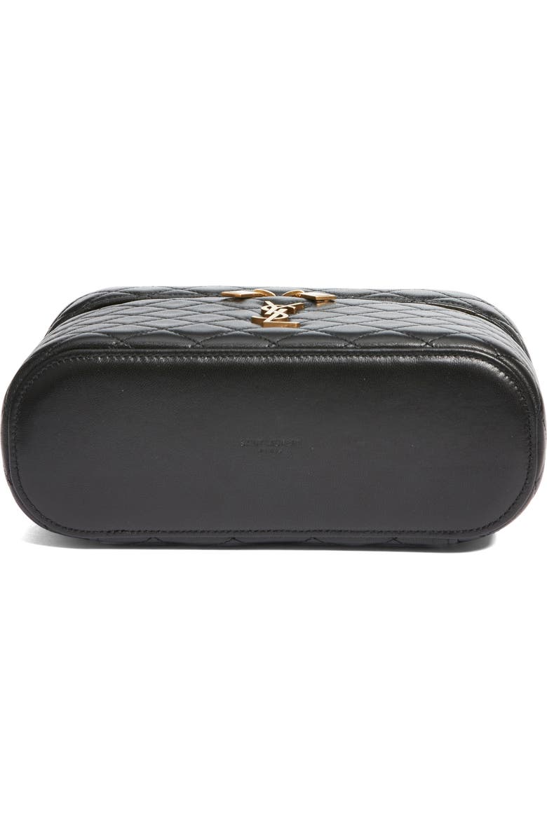 Saint Laurent Large Gaby Quilted Leather Vanity Case, Alternate, color,