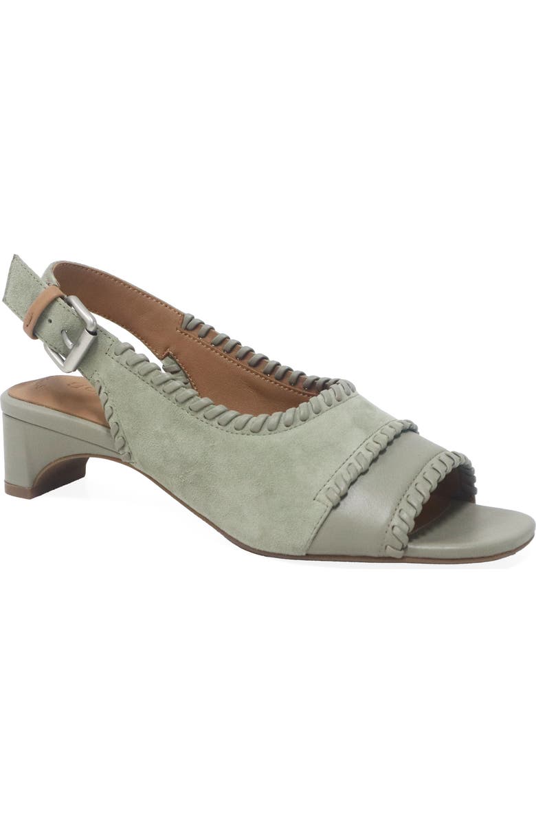 Gentle Souls Samarra Slingback Sandal, Main, color, Silver Sage Suede