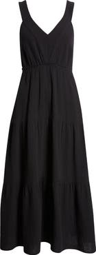【Steve Madden】 アミラ ミディドレス（ティアード×コットン） Steve Madden Amira Tiered Cotton Midi Dress In Dahlia Purple