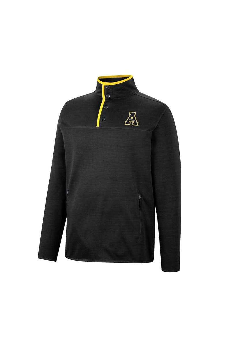 COLOSSEUM Men's Colosseum Black Appalachian State Mountaineers Rebound Quarter-Snap Jacket, Alternate, color, Black
