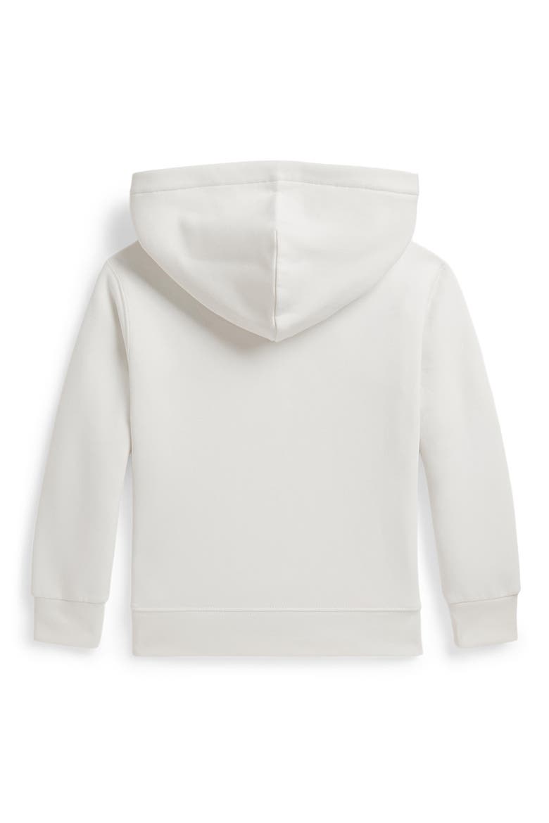 Kids' Polo Bear Fleece Hoodie, Alternate, color, DECK WASH WHITE
