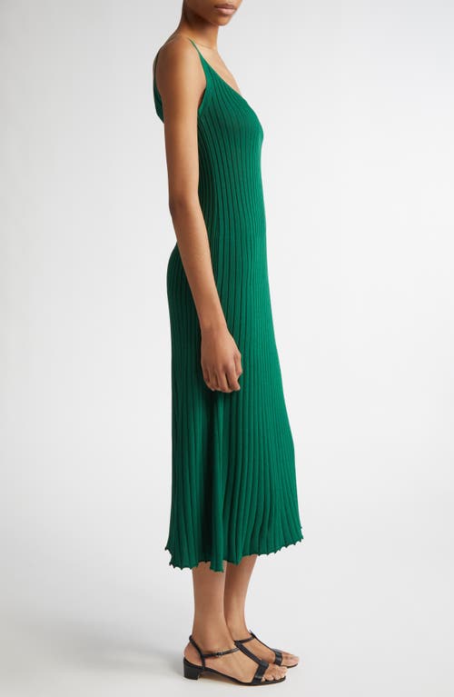 Max Mara Sleeveless Stretch Viscose Dress In Emerald