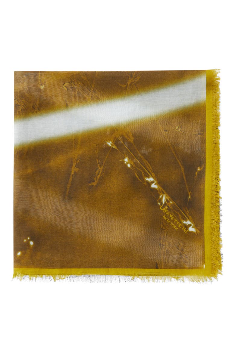 Wild Desert Square Cotton & Silk Scarf, Alternate, color, GREEN YUCCA MULTI