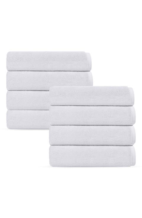 Puresoft 8-Piece Turkish Cotton Hand Towels