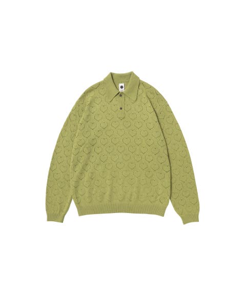 Eyelet Polo Sweater