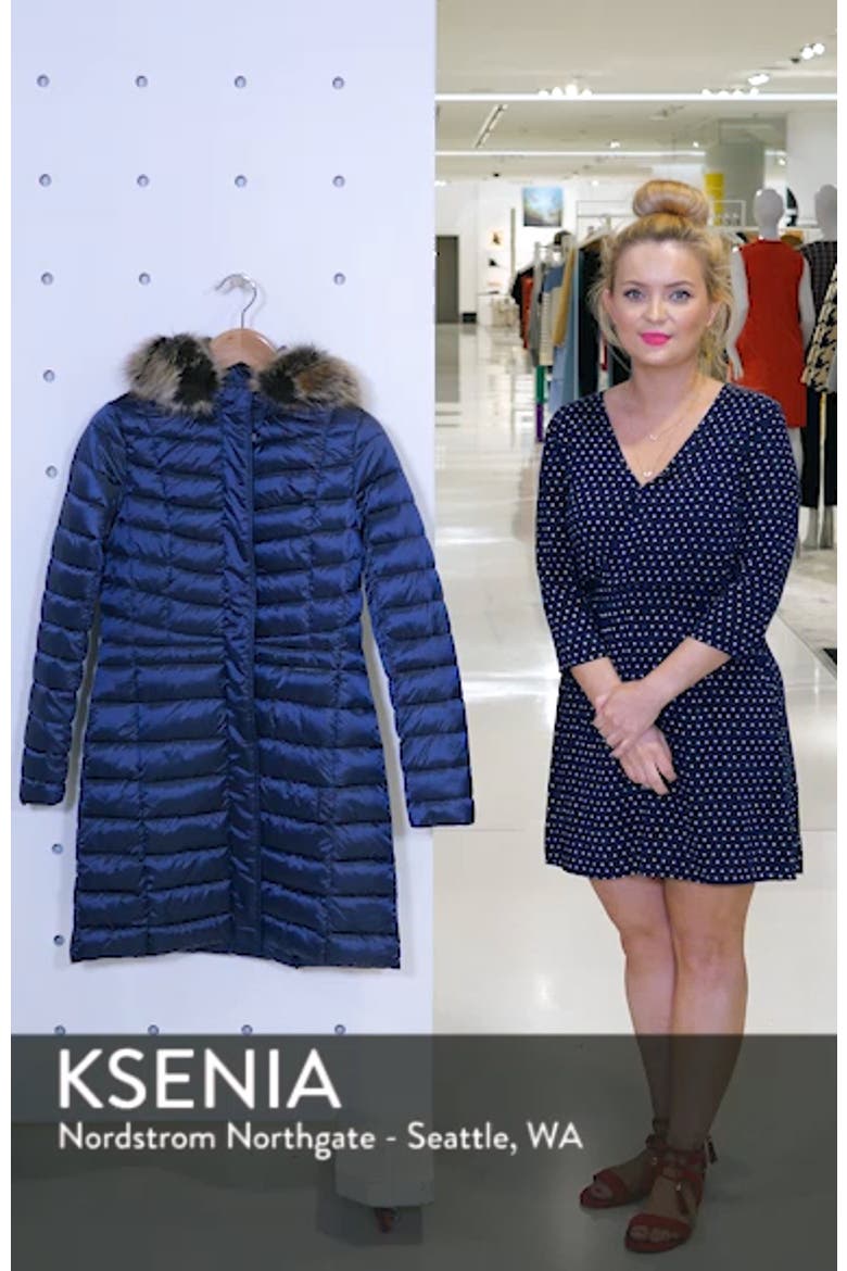 Berneray Faux Fur Trim Quilted Jacket video