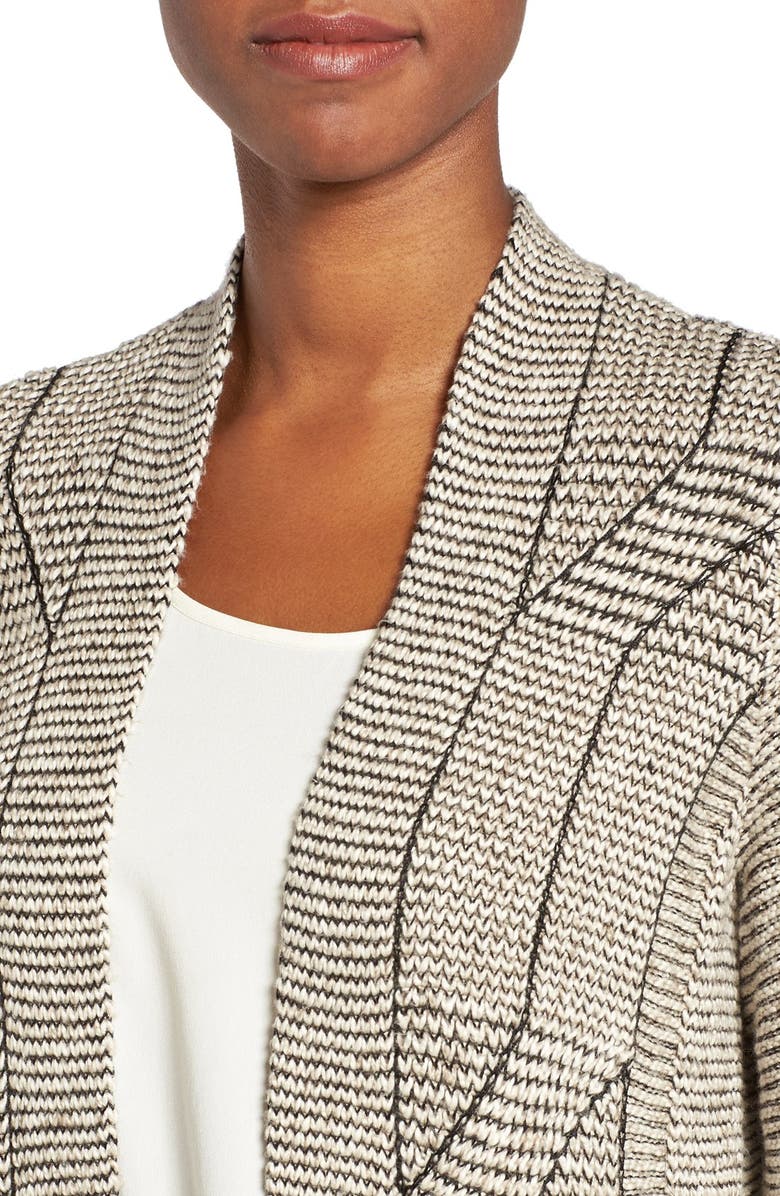 NIC+ZOE Cascading Cables Knit Cardigan, Alternate, color, 